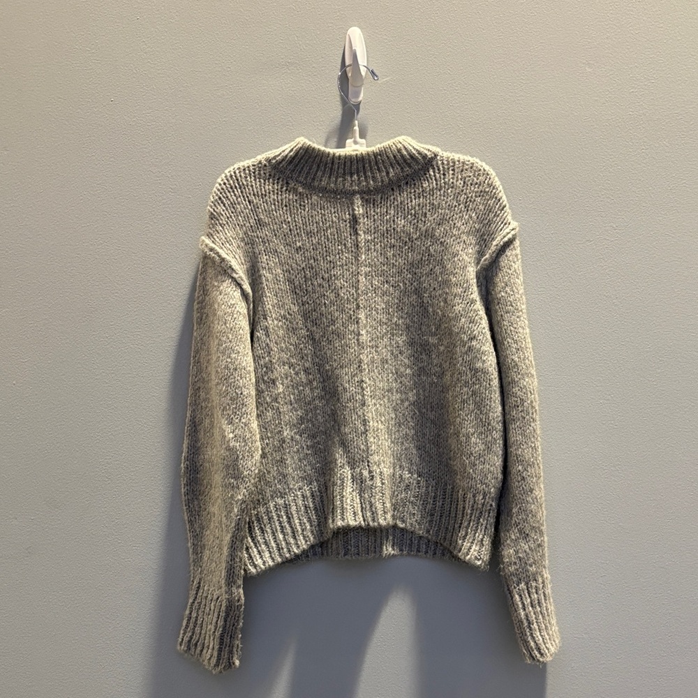 Topshop Heathered Gray Turtleneck Sweater